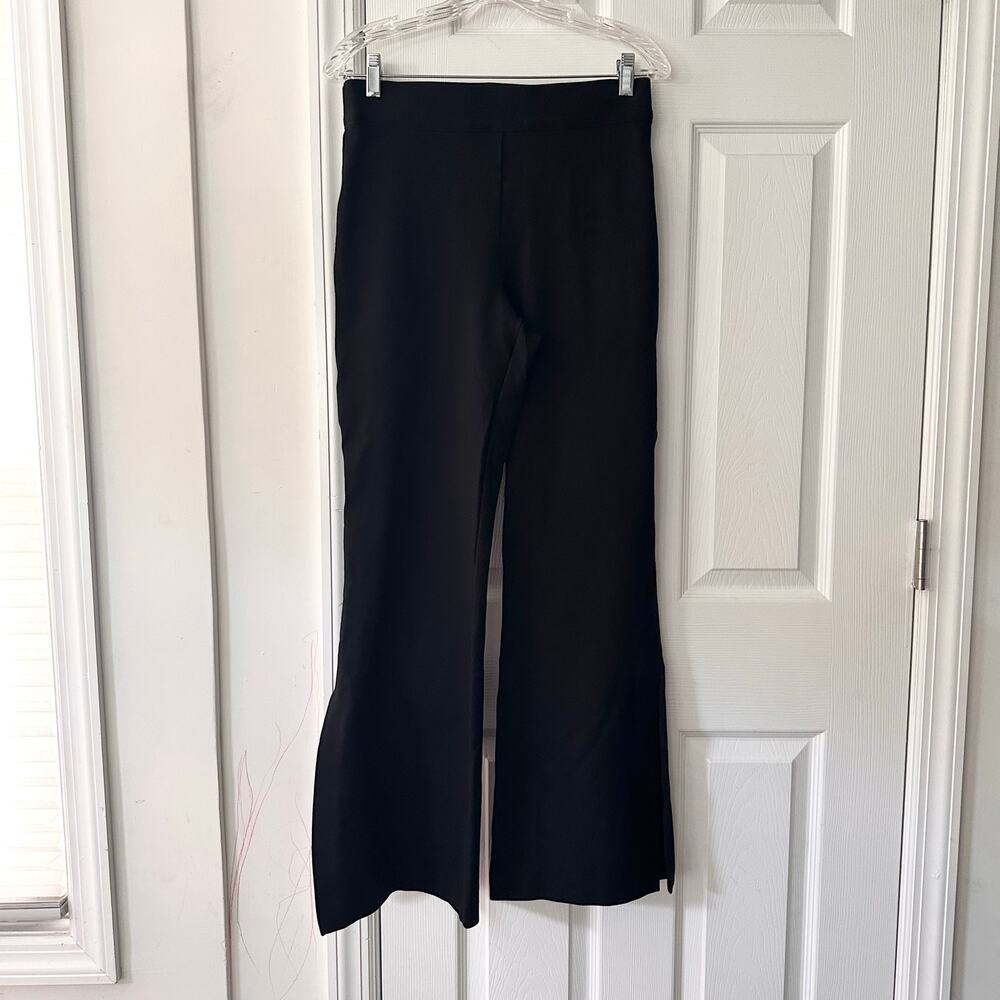 Spanx Black The Perfect Pant Flare Split Leg Trouser Pull On Pants Medium - Picture 2 of 8